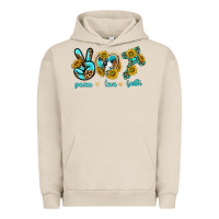 Pigment French Oak peace love faith Urban Hoodie - texasbilliewilder