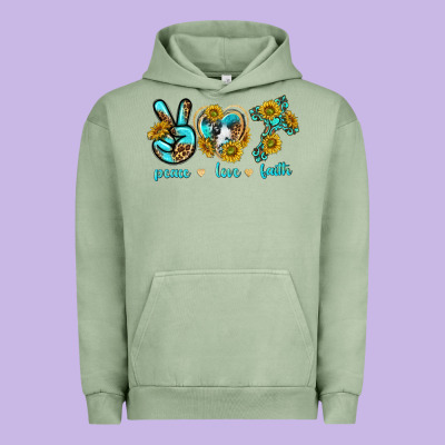 Urban Hoodie peace love faith