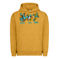 Pigment Peanut Butter peace love faith Urban Hoodie - texasbilliewilder