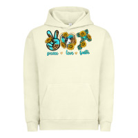 Pigment Pistachio peace love faith Urban Hoodie - texasbilliewilder