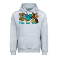 Heather Grey peace love horses tbw Urban Hoodie - texasbilliewilder