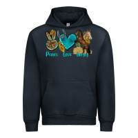 Navy peace love horses tbw Urban Hoodie - texasbilliewilder
