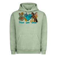 Pigment Oil Green peace love horses tbw Urban Hoodie - texasbilliewilder