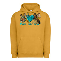 Pigment Peanut Butter peace love horses tbw Urban Hoodie - texasbilliewilder