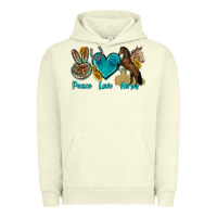 Pigment Pistachio peace love horses tbw Urban Hoodie - texasbilliewilder