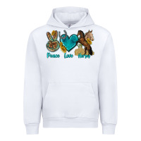 White peace love horses tbw Urban Hoodie - texasbilliewilder