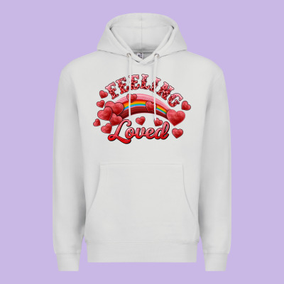 Feeling Loved Valentine's Day Premium Hoodie Designed By Ranaportraitstore