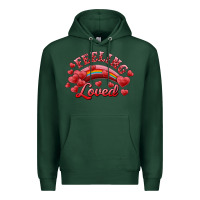 Sports Green Feeling Loved Valentine's Day Premium Hoodie - RanaPortraitStore
