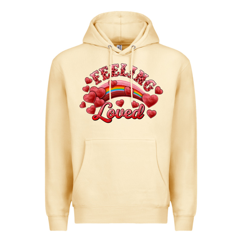 Feeling Loved Valentine's Day Premium Hoodie by RanaPortraitStore | Teevron