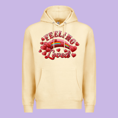 Feeling Loved Valentine's Day Premium Hoodie Designed By Ranaportraitstore