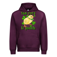 Mauve Wine Too Cute To Pinch Chick Urban Hoodie - RanaPortraitStore