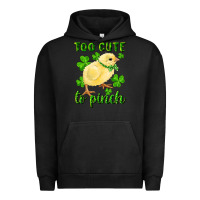 Pigment Black Too Cute To Pinch Chick Urban Hoodie - RanaPortraitStore