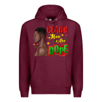 Burgundy black men are dope black man Premium Hoodie - texasbilliewilder