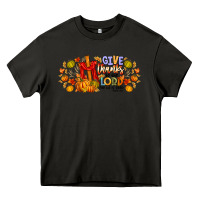 Asphalt give thanks to the lord for he is good Heavy Core Tee - CowhideDigitalArt