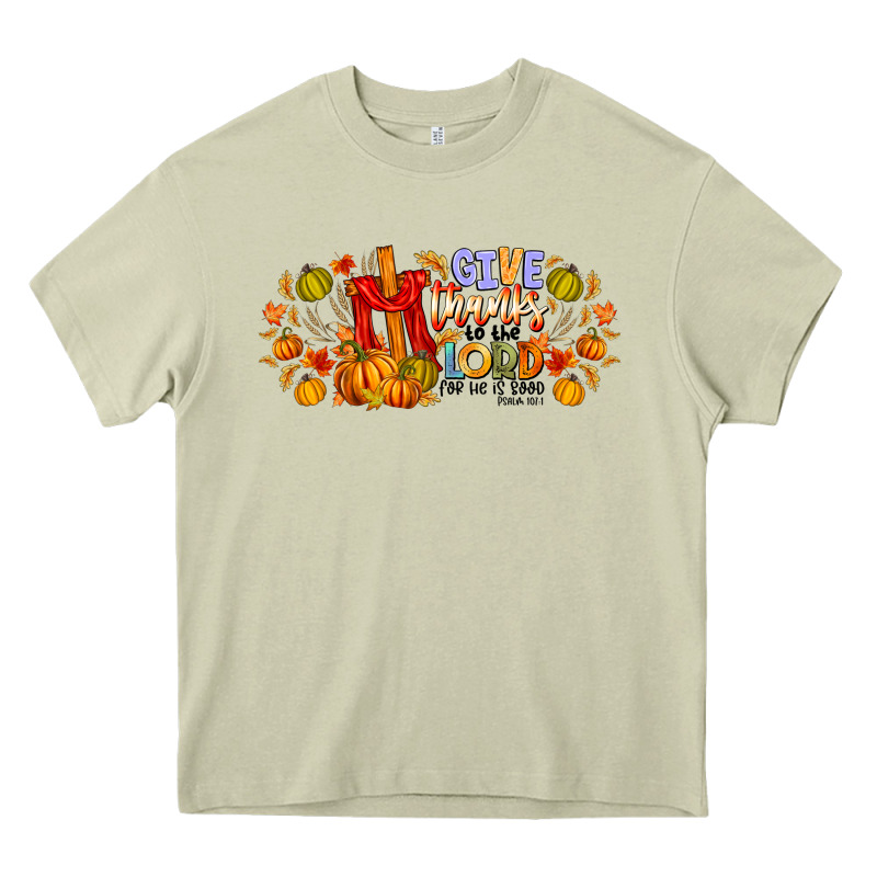 Give Thanks To The Lord For He Is Good Heavy Core Tee by CowhideDigitalArt | Teevron
