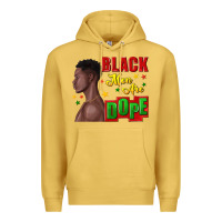 Antique Gold black men are dope black man Premium Hoodie - texasbilliewilder