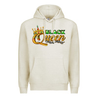 Oatmeal Heather black queen Premium Hoodie - texasbilliewilder