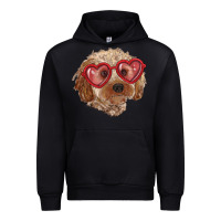 Toy Poodle With Love Glasses Urban Hoodie | Teevron