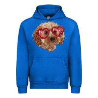 Cobalt toy poodle with love glasses Urban Hoodie - RanaPortraitStore