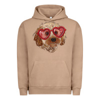 Pigment Burro toy poodle with love glasses Urban Hoodie - RanaPortraitStore