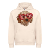 Sandshell toy poodle with love glasses Urban Hoodie - RanaPortraitStore