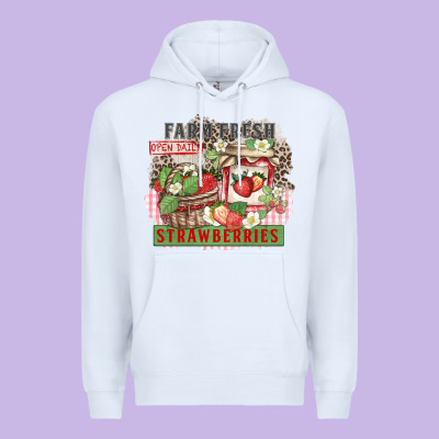 Farm Fresh Strawberries Premium Hoodie Designed By Zillion Design Studio