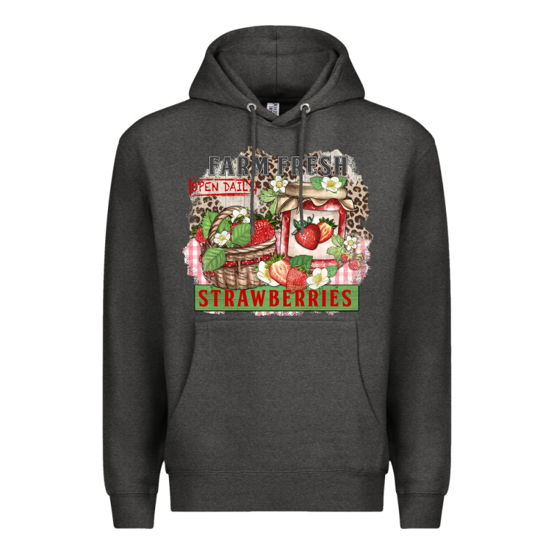 Farm Fresh Strawberries Premium Hoodie by Zillion Design Studio | Teevron