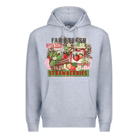Heather Grey farm fresh strawberries Premium Hoodie - Zillion Design Studio