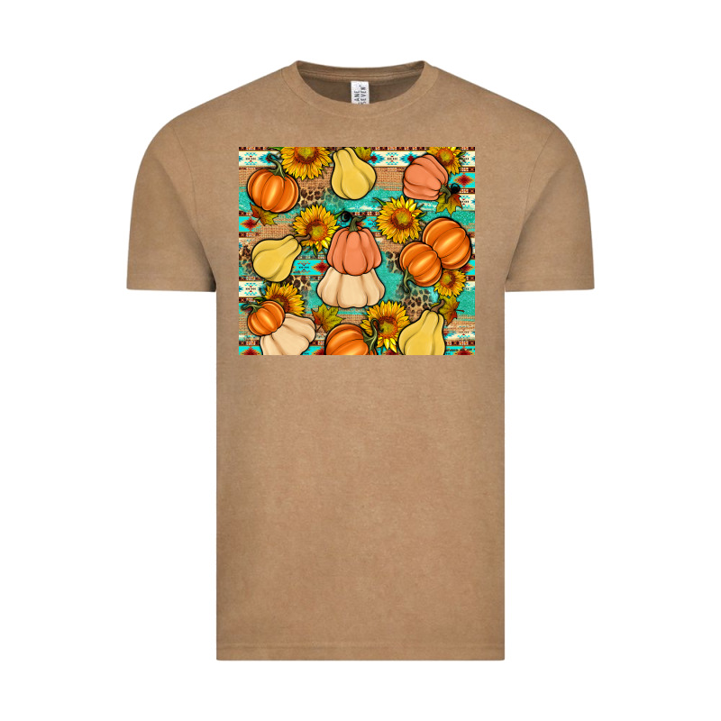 Pumpkin Sunflowers Leaves Vintage Tee by Artiststas | Teevron
