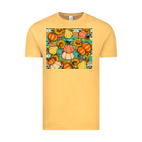 Vintage Mustard pumpkin sunflowers leaves Vintage Tee - Artiststas
