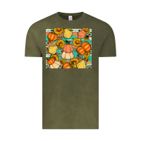 Vintage Olive pumpkin sunflowers leaves Vintage Tee - Artiststas