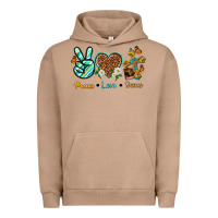 Pigment Burro peace love jesus Urban Hoodie - texasbilliewilder