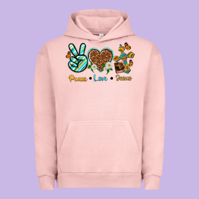 Urban Hoodie peace love jesus