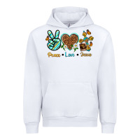 White peace love jesus Urban Hoodie - texasbilliewilder