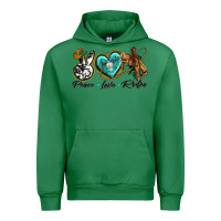 Emerald peace love rodeo Urban Hoodie - texasbilliewilder