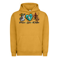 Pigment Peanut Butter peace love rodeo Urban Hoodie - texasbilliewilder