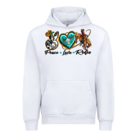 White peace love rodeo Urban Hoodie - texasbilliewilder