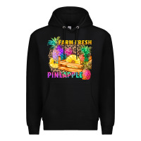 Black farm fresh pineapple Premium Hoodie - Zillion Design Studio