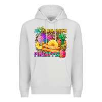 Dove Grey farm fresh pineapple Premium Hoodie - Zillion Design Studio