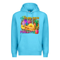 Ocean Blue farm fresh pineapple Premium Hoodie - Zillion Design Studio