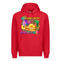 Red farm fresh pineapple Premium Hoodie - Zillion Design Studio
