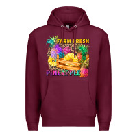 Burgundy farm fresh pineapple Premium Hoodie - Zillion Design Studio