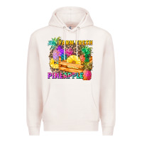 Pale Pink farm fresh pineapple Premium Hoodie - Zillion Design Studio