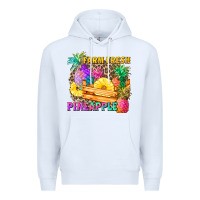 White farm fresh pineapple Premium Hoodie - Zillion Design Studio