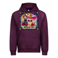 Mauve Wine dia de los muertos Urban Hoodie - Zillion Design Studio