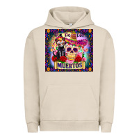 Pigment French Oak dia de los muertos Urban Hoodie - Zillion Design Studio