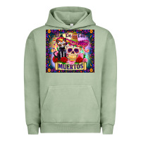 Pigment Oil Green dia de los muertos Urban Hoodie - Zillion Design Studio