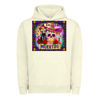 Pigment Pistachio dia de los muertos Urban Hoodie - Zillion Design Studio