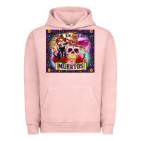 Pigment Salmon dia de los muertos Urban Hoodie - Zillion Design Studio