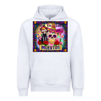 White dia de los muertos Urban Hoodie - Zillion Design Studio